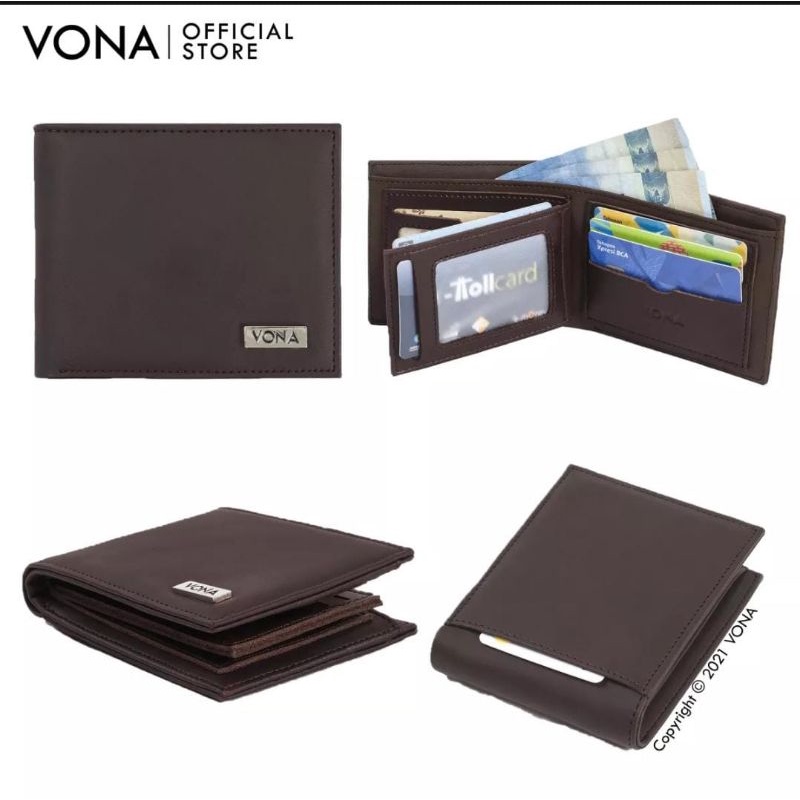 VONA Dompet Lipat 3 -NOAH COKLAT