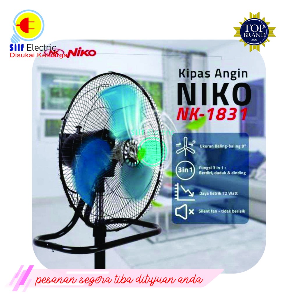 Niko NK-1831 Industrial Fan / Kipas Angin 3 in 1 [18 Inch]