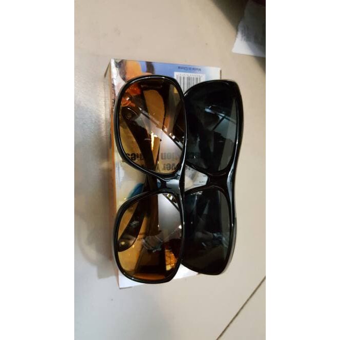 kacamata HD Vision sunglass 1box isi 2 Hitam dan Kuning