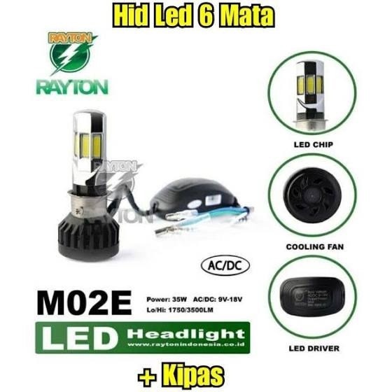 LAMPU LED 6 SISI RTD KIPAS