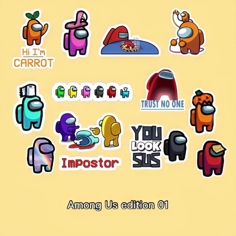 Jual STICKER AMONG US(Bisa Custom) Indonesia|Shopee Indonesia