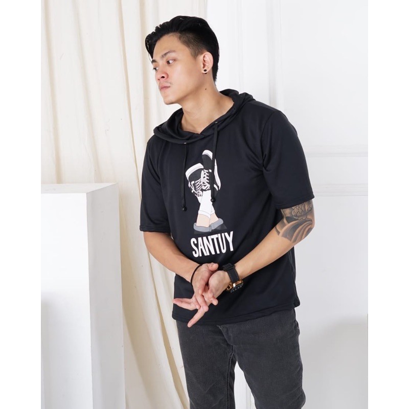 SWEATER HOODIE PRIA HODDIE DISTRO SANTUY LENGAN PENDEK FASHION PREMIUM KEKINIAN