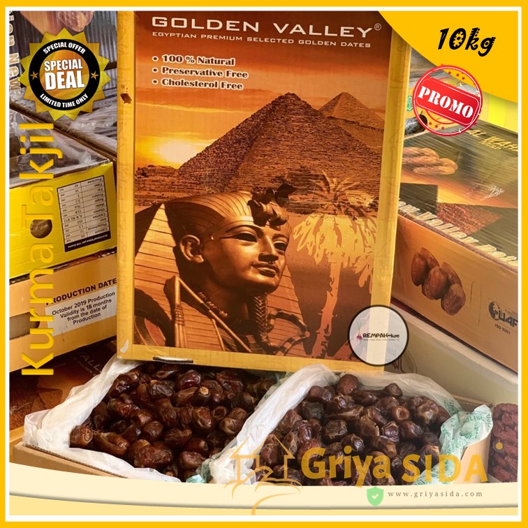 kurma mesir golden valley 10kg Kurma Mesir Madu 10KG BPOM Original PROMO!