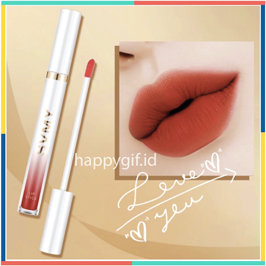 SVMY Lip Glaze Lipstik Matte White Gold Lipstick LA166 1056