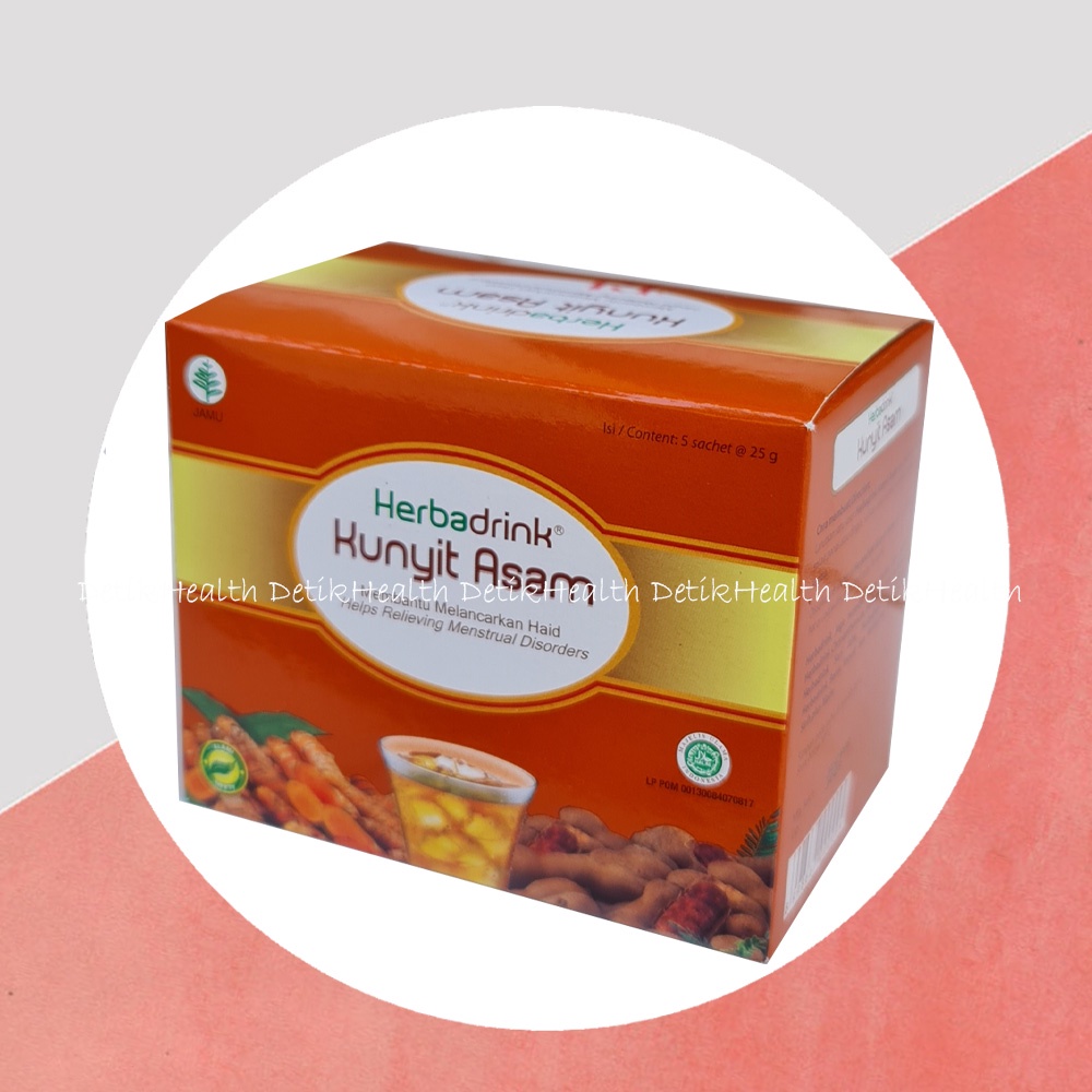 

HERBADRINK KUNYIT ASAM Minuman Serbuk Melancarkan Haid