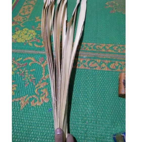 (S-AUE} (✉} Daun Lontar Siap pakai Bahan Kepikan Slompret 15 lembar per ikat |viral}