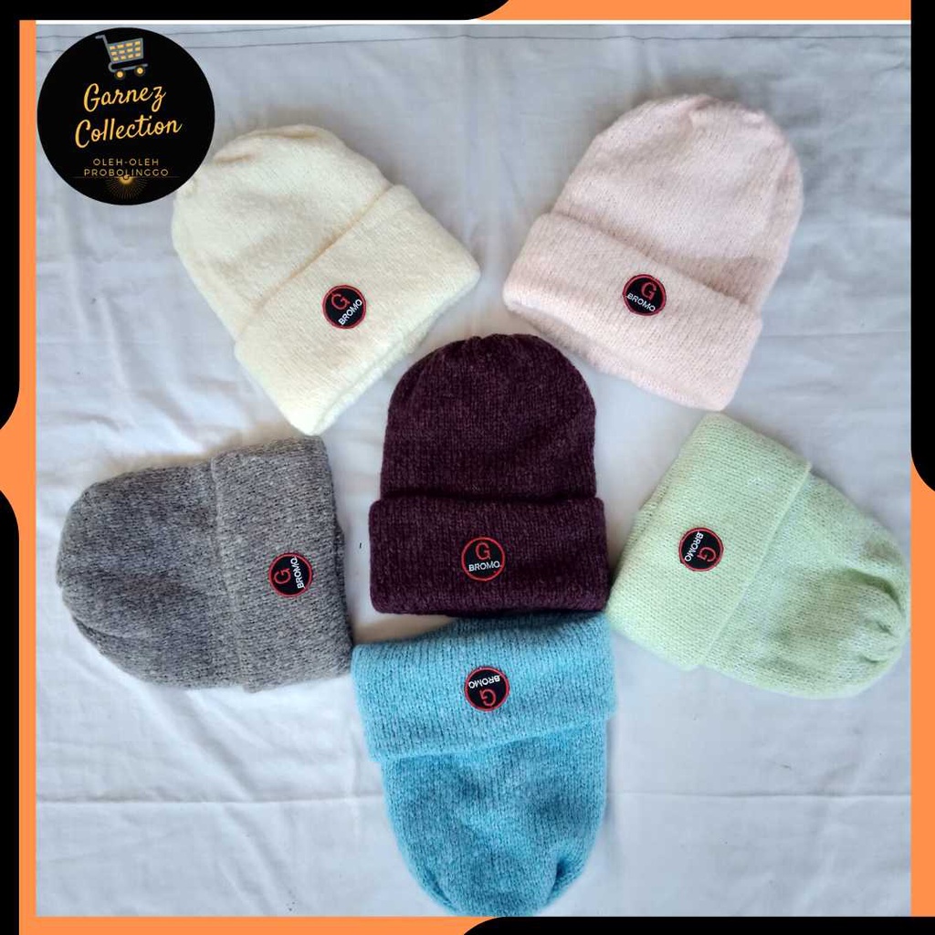 Kupluk Gunung Bromo rajut wool (kerpus)