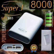 POWERBANK ORIGINAL SUPER J SPJ-663 8000 MAH REAL