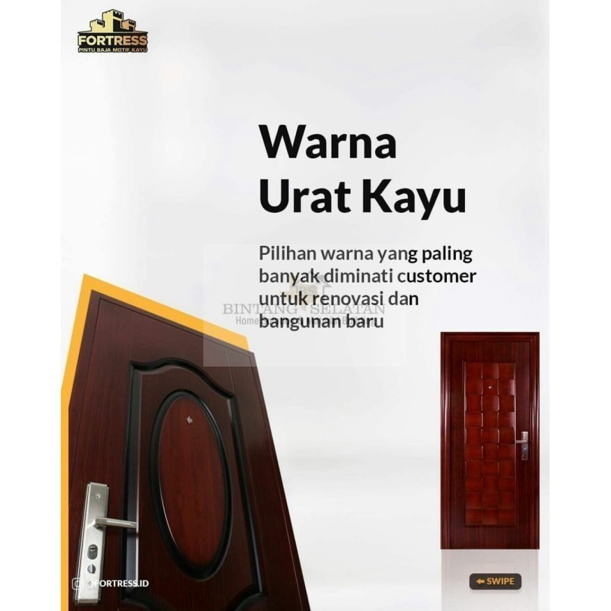 PINTU BAJA FORTRESS Pintu Kamar Pintu Utama BAJA PRIME DOUBLE DOOR 90 120 150