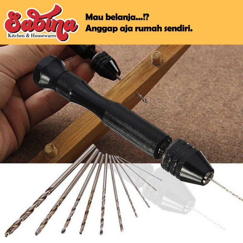 Bor Tangan Manual HSS Twist Drills  25 Mata Bor Mini HIAIM