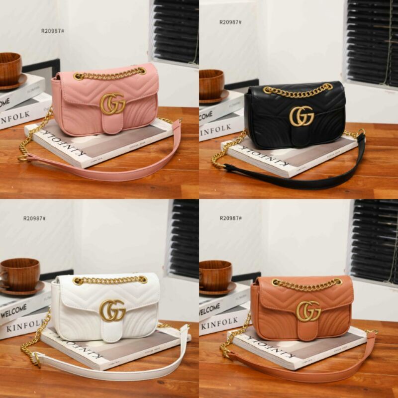 Jual GUCCI GG Marmont Matelasse Medium Bag R20987 | Shopee Indonesia