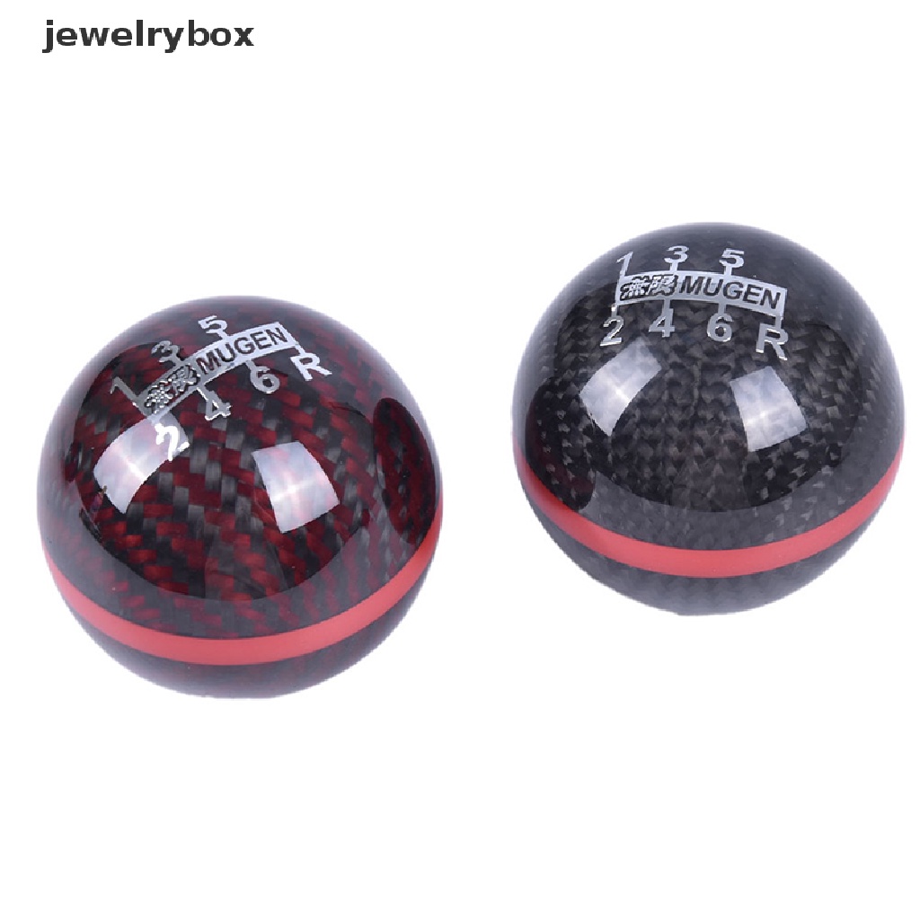 (Box) Rs-sfn013a 6 Percepatan Shift Knob Gear Bahan Karbon Fiber