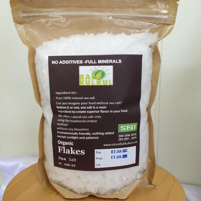 

Natural Flakes Sea Salt Garam Laut 1000 gr - Natural Bali Kulkul