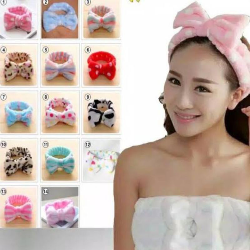 BANDANA BANDO RAMBUT HEADBAND PITA BESAR UNTUK CUCI MUKA MAKEUP FASHION KOREAN STYLE