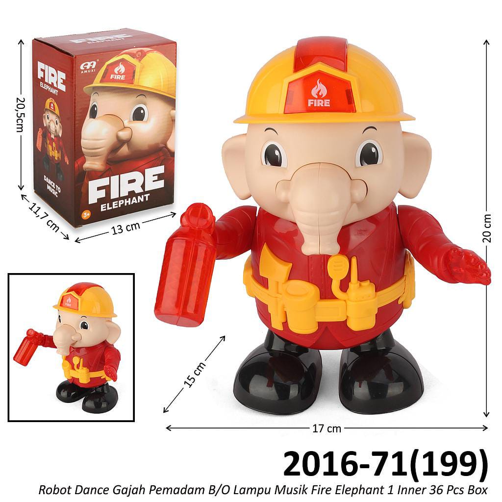 Mainan Anak Robot Dance Animal Gajah FIRE ELEPHANT