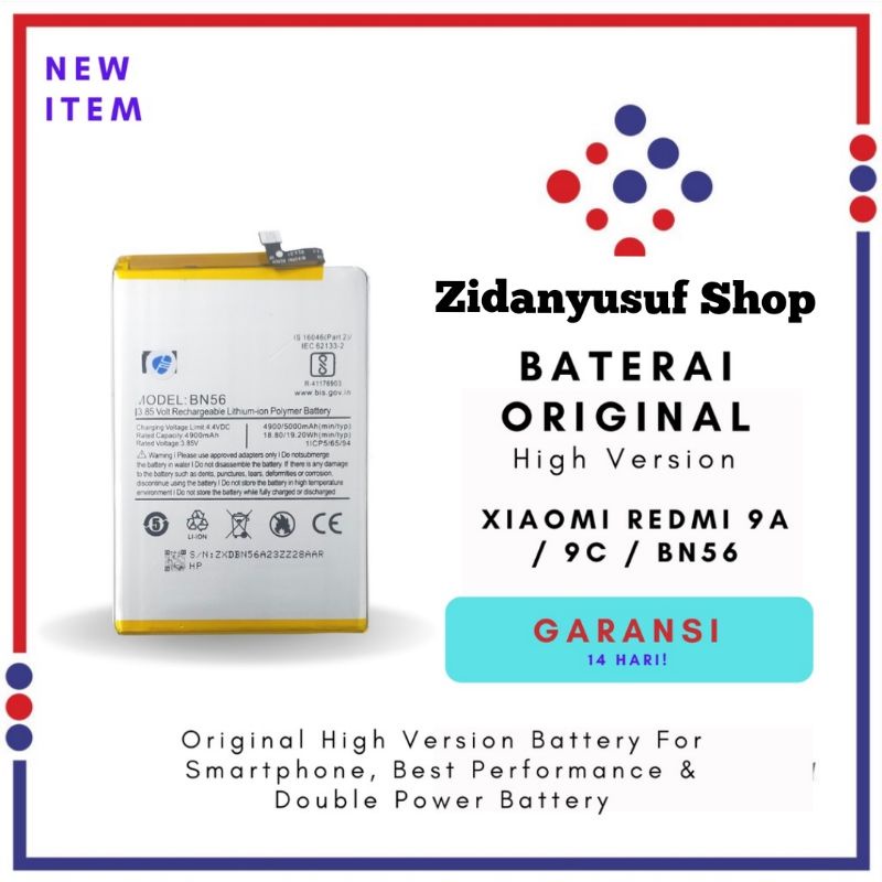 BATTERY BATERAI BATRAI BATRE XIAOMI REDMI 9A / REDMI 9C BN56 ORIGINAL