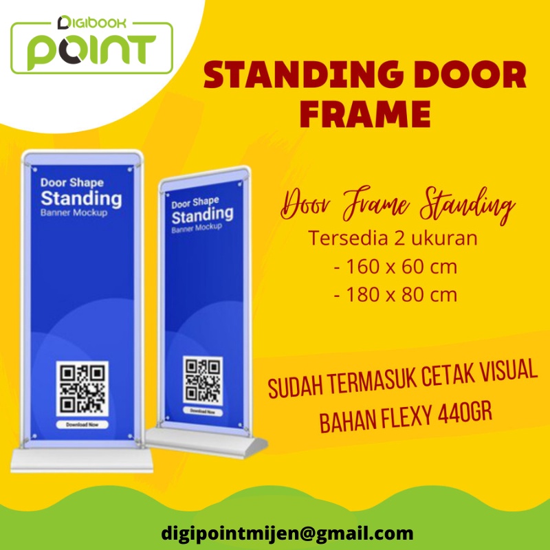 Standing Display / Standing Door Frame Banner / Banner Standing Promosi/ Paket Promosi Standing Bann