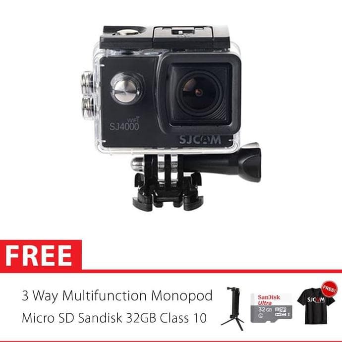 SJCAM SJ4000 WiFi Full HD Action Kamera 3 Way Basic 32GB