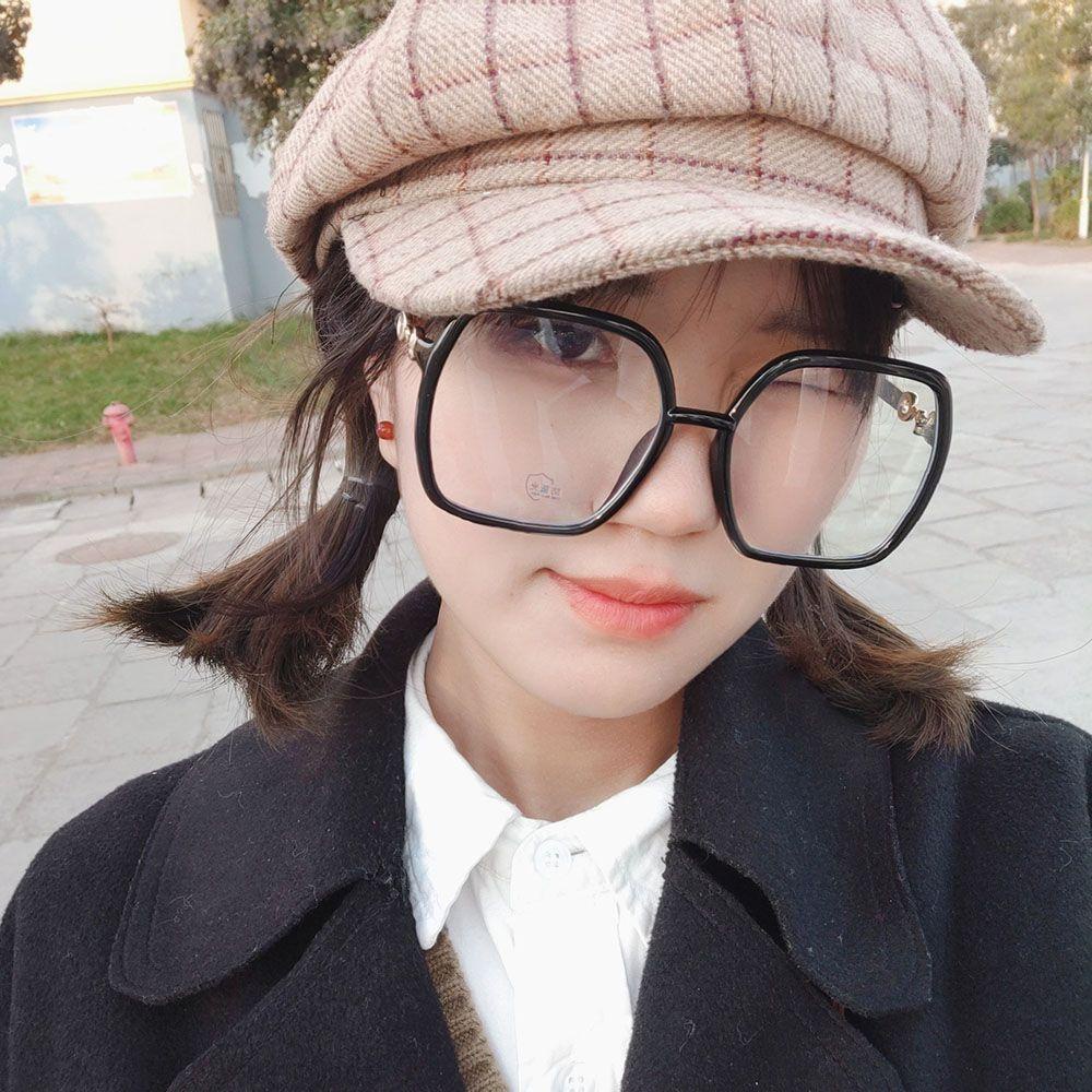 Mxbeauty Square Spectacles Fashion Retro Wanita Anti Blue Light Pria Kacamata Komputer Kaca Mata Optik