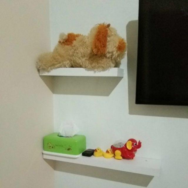 Set Rak Ambalan Dinding Minimalis 2 Pcs Uk. 40,60 Cm