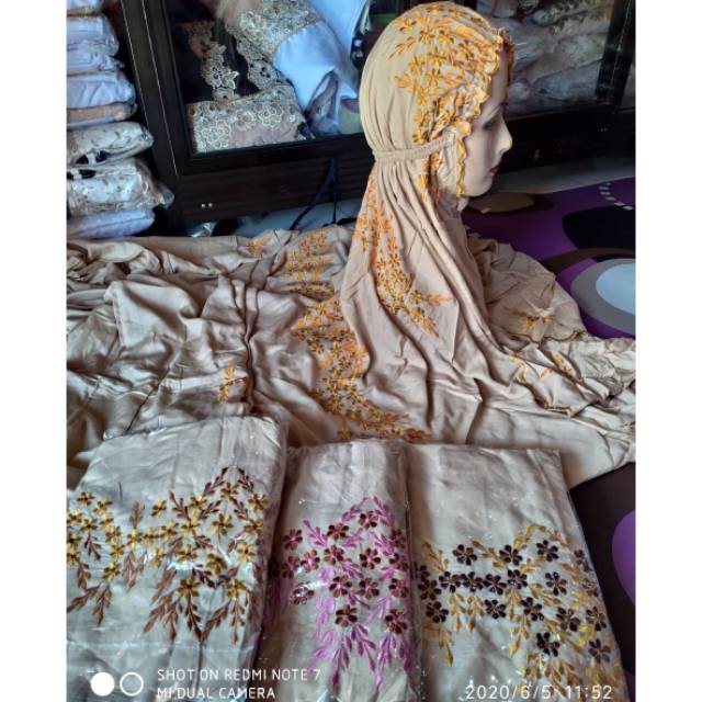 MUKENA TERUSAN RAYON MELATI/MUKENA BORDIR/MUKENA LAJURAN/MUKENA SANTRI/MUKENA DEWASA
