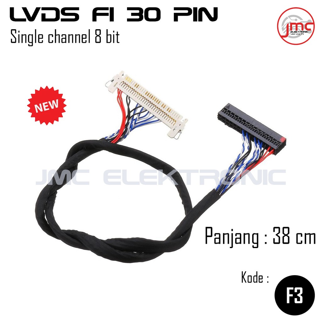 1PCS KABEL LAYAR TCON LVDS LED 30PIN 1 CHANNEL 2 CHANNEL 1CH 2CH 8BIT