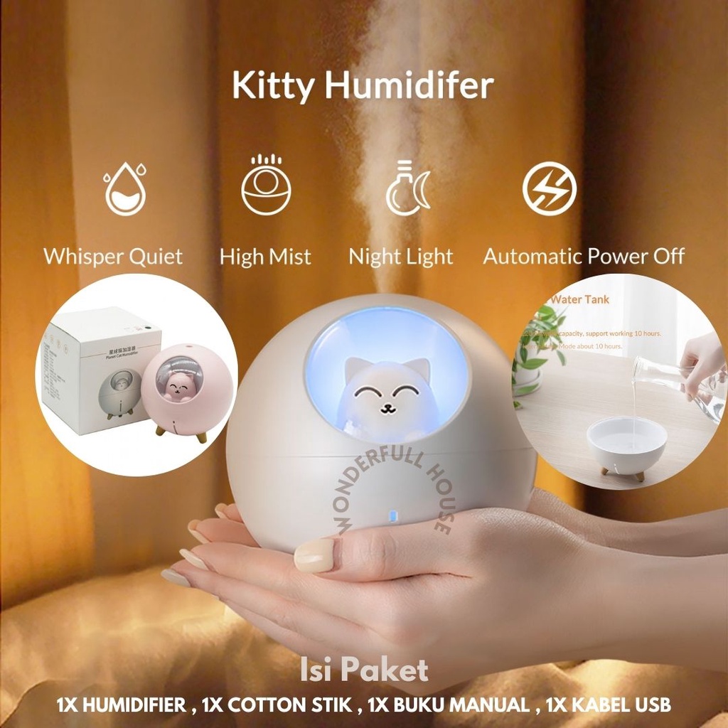 Humidifier Diffuser Pelembab Ruangan Beruang Ultrasonic Aromatheraphy