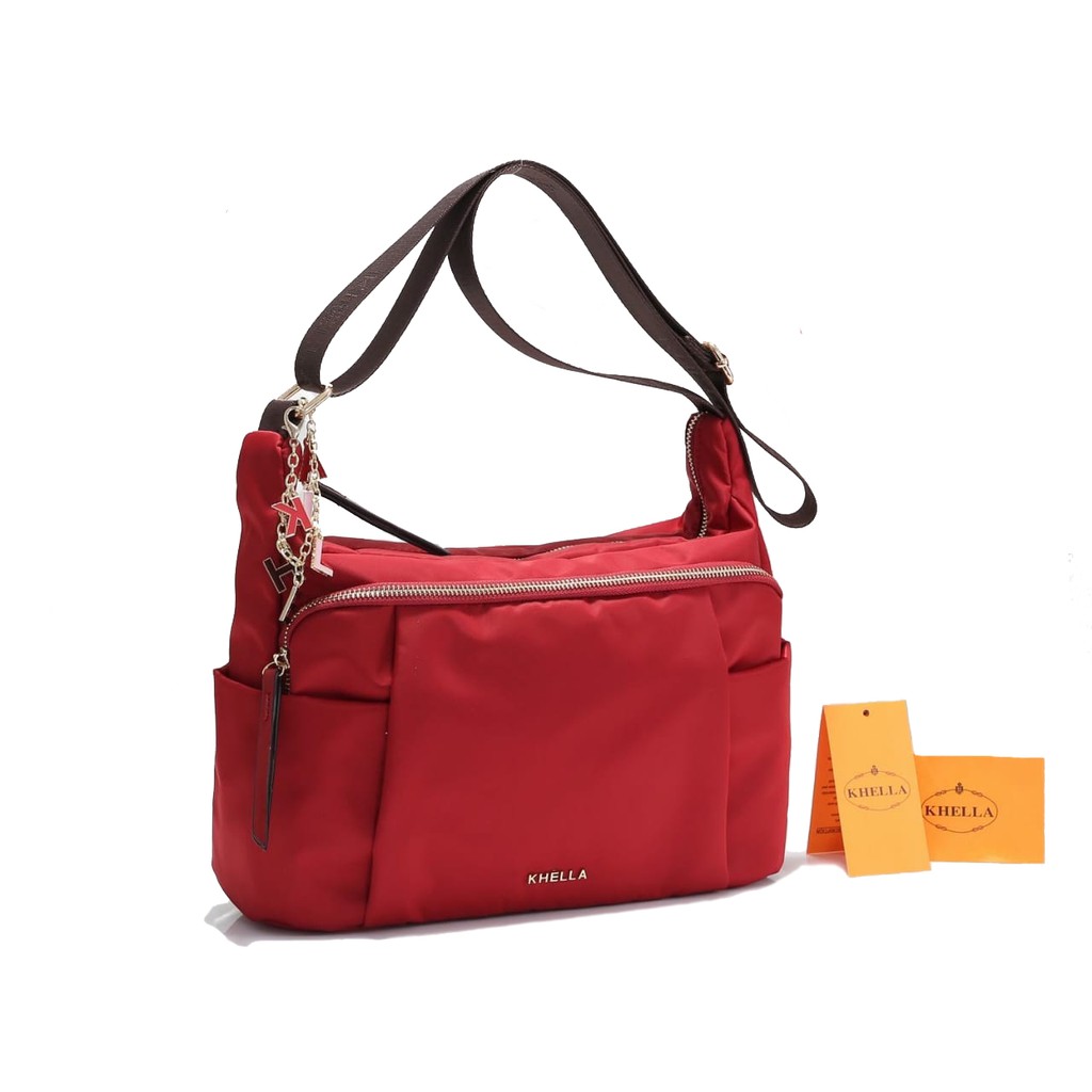 TAS KHELLA 1217 NYLON HOBO CROSSBODY BAG TAS SELEMPANG IMPORT ORIGINAL