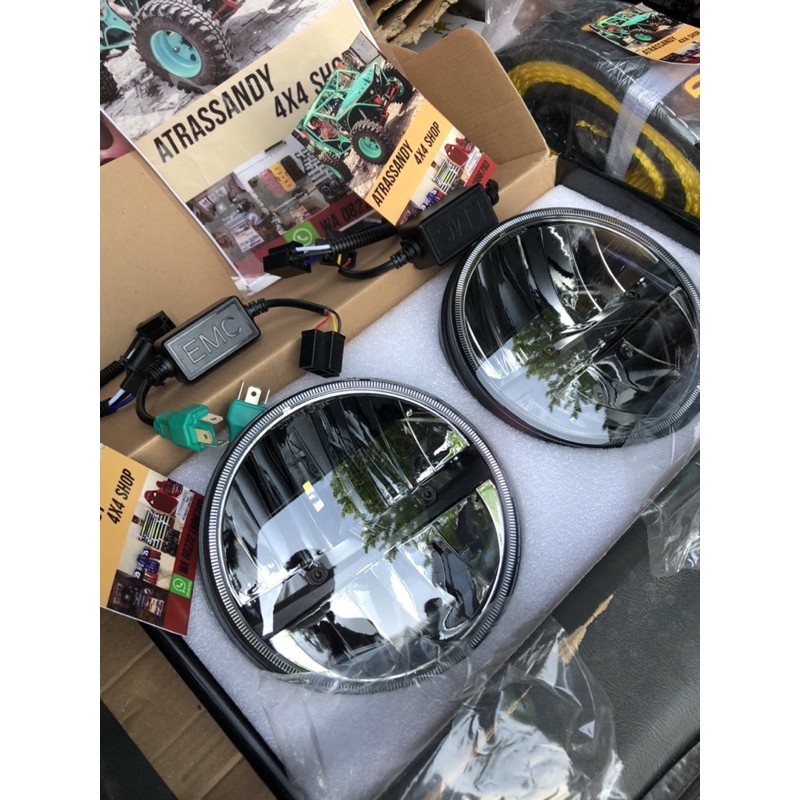 headlamp  LED PREMIUM trucklite ORI MERK RH hardtop jimny cj7 jeep katana lampu depan daymaker