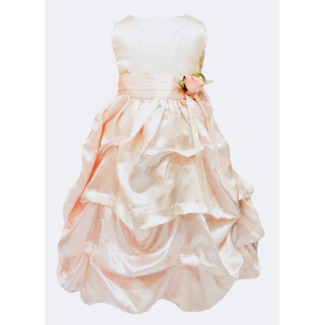 Dress Anak Perempuan / Dress Pesta Anak Satin Pink