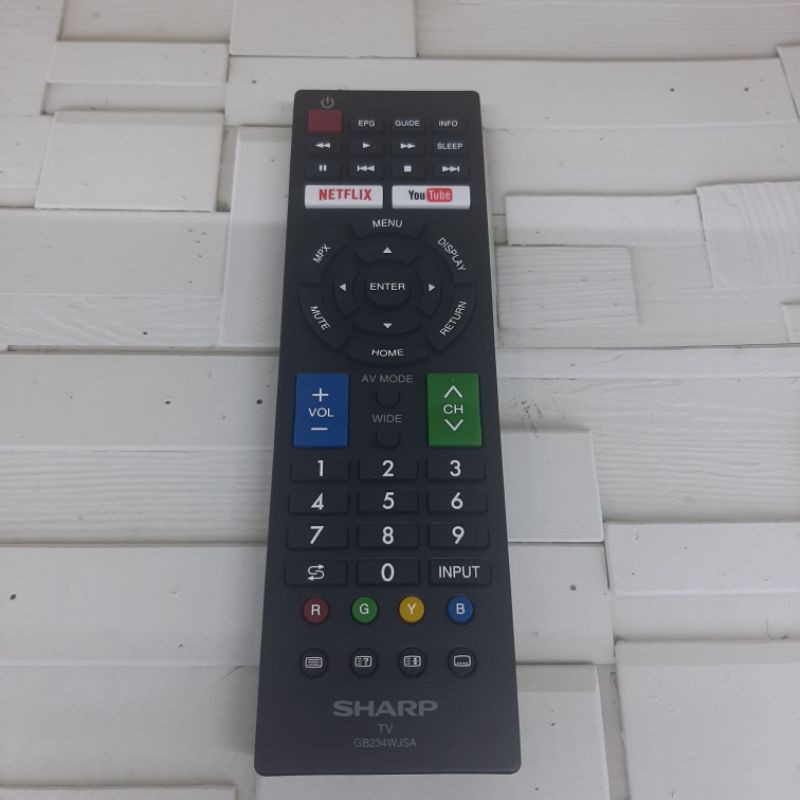 REMOTE REMOT SMART TV SHARP LED GB234WJSA ORIGINAL ASLI