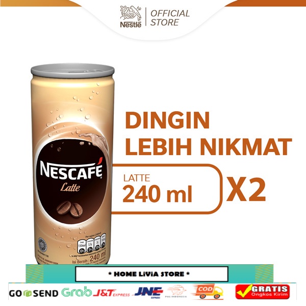 

NESCAFE Minuman Kopi Susu Kopi Kaleng Latte 240 ml x 2 pcs