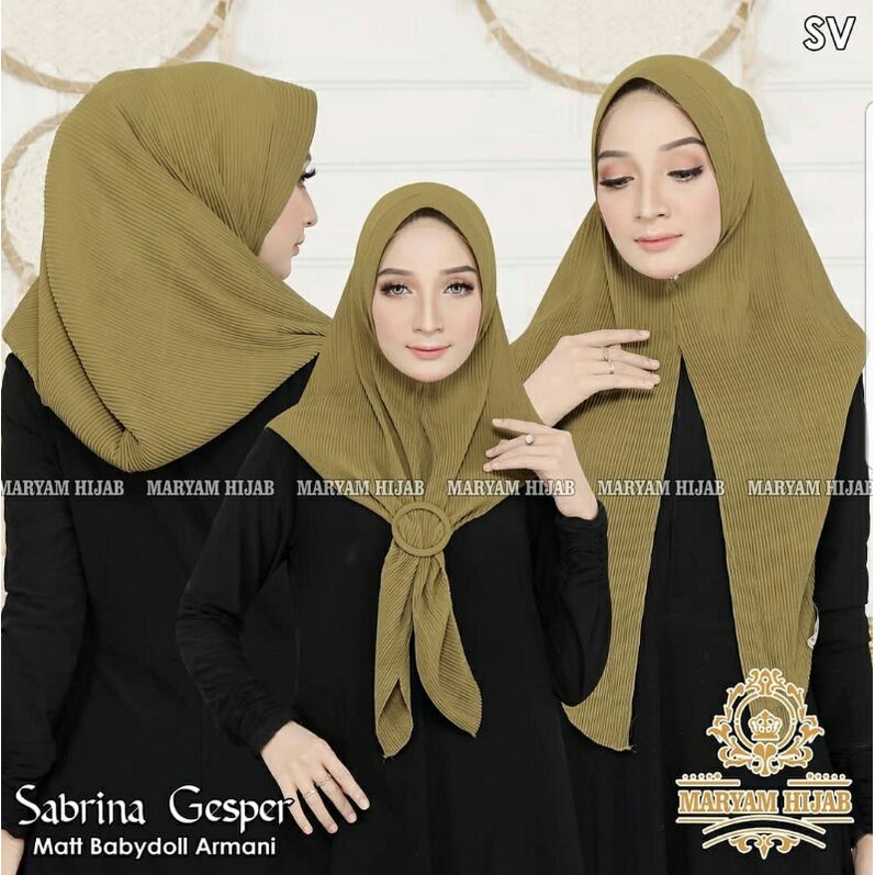 Jilbab Bergo Hoodie Sabrina Free Gesper Ori Maryam Hijab