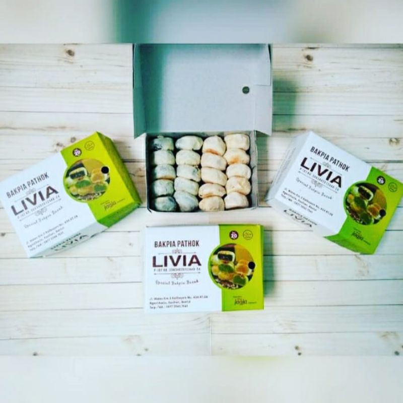 Bakpia Pathok 20 Asli Jogja Livia All Varian kemasan isi 20 biji