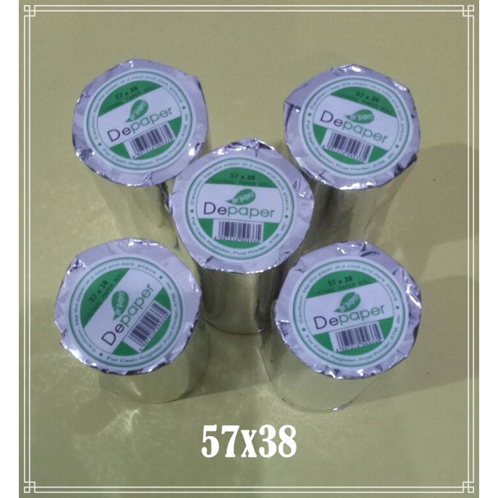 

Kertas Struk Kasir Thermal Paper Roll Depaper 57x38 - promo