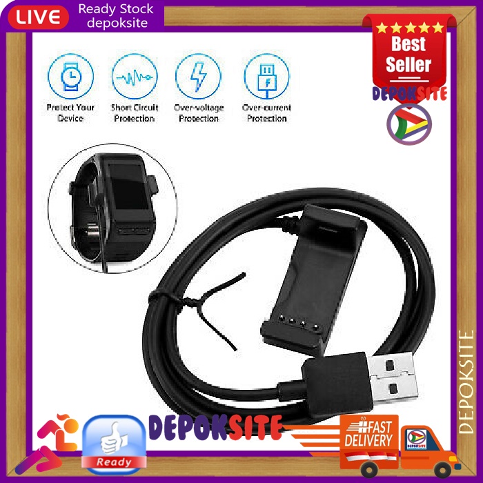 USB Charger Jam Tangan Garmin Vivoactive HR Smart Watch Data Sync Dock