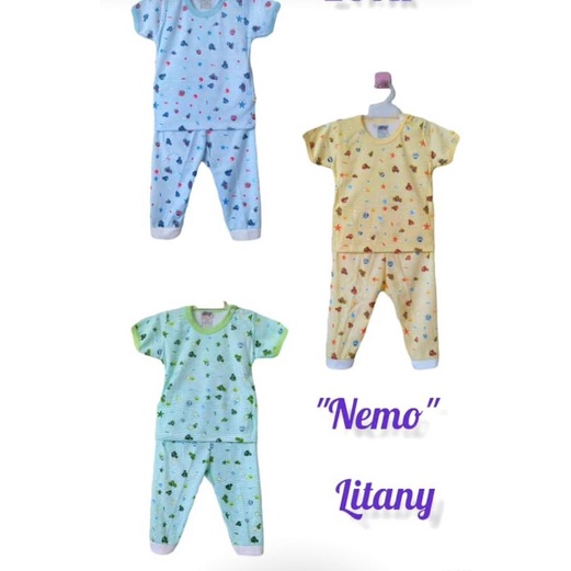baju bayi setelan litany baby/baju bayi karakter lucu/baju bayi termurah/pakaian bayi setelan lucu