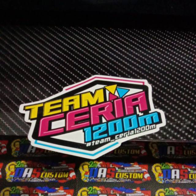 Sticker printing (Team Ceria 1200m)minim pembelian harus 20rb