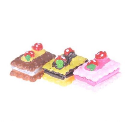 Strawberry Cookies Miniature - Miniatur Kue Stroberi (3pcs)