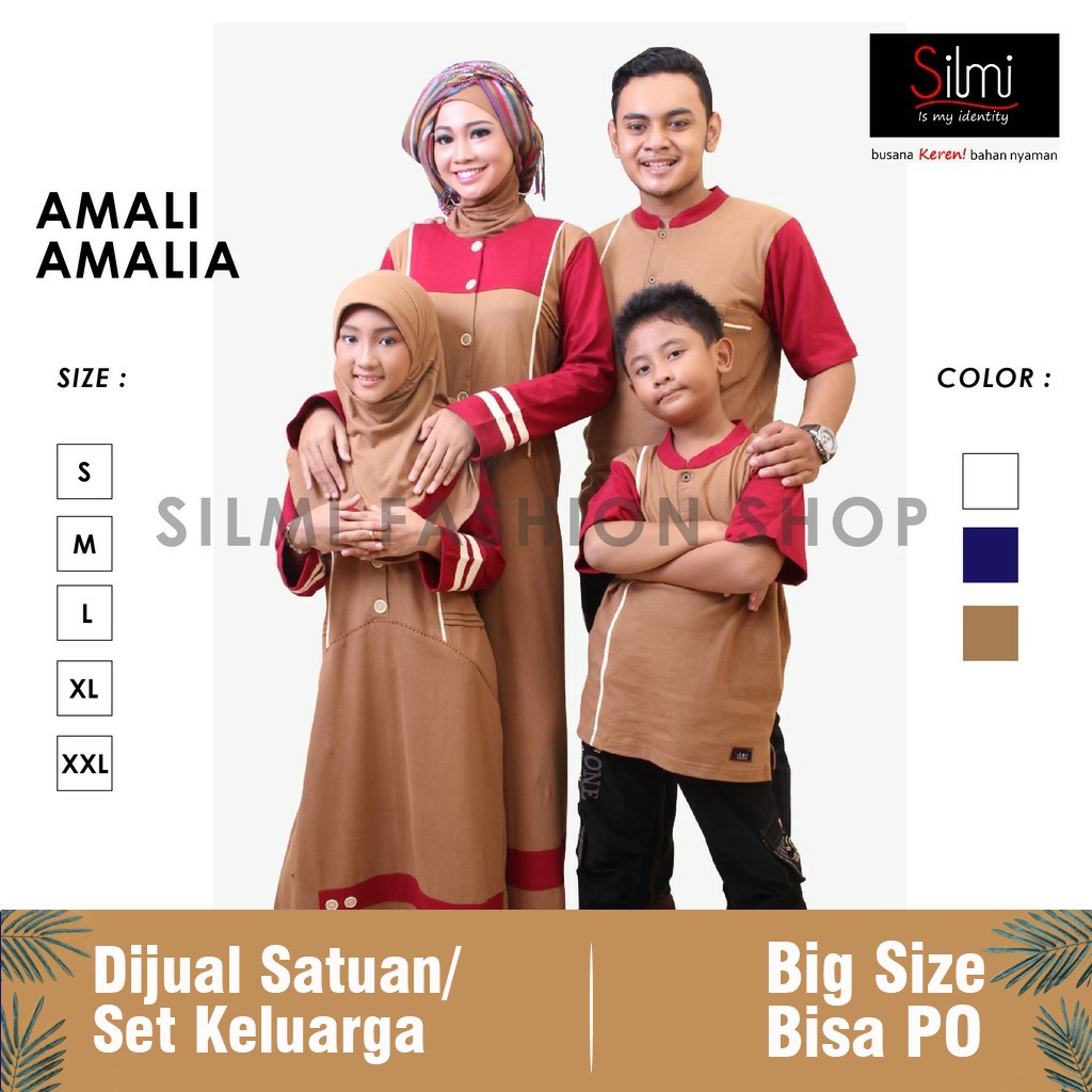 SR17184 KEKE0 7 Tahun Baju Muslim Sarimbit Seragam Couple Keluarga