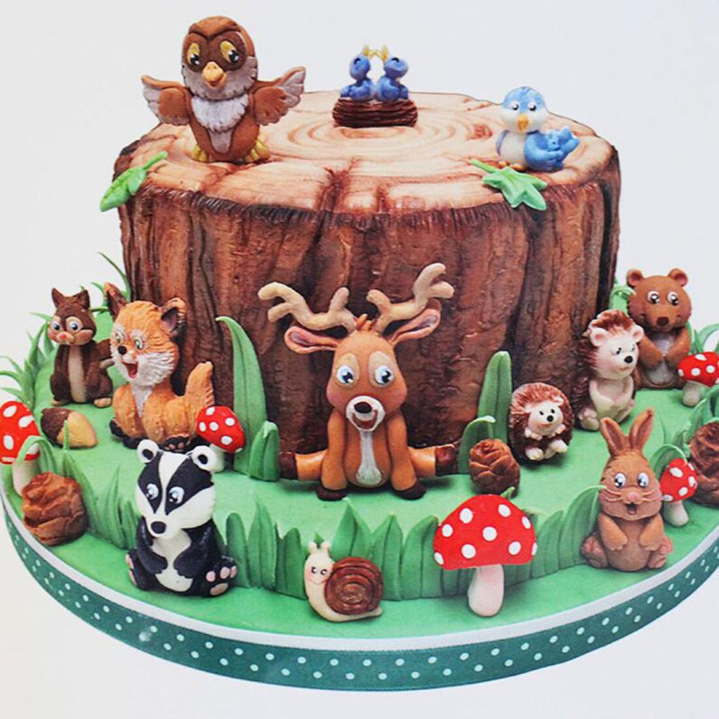 New  Forest Animal Fondant Cake Decorating Molds Cake Silicone Molds DIY Fondant Cake Silicone
