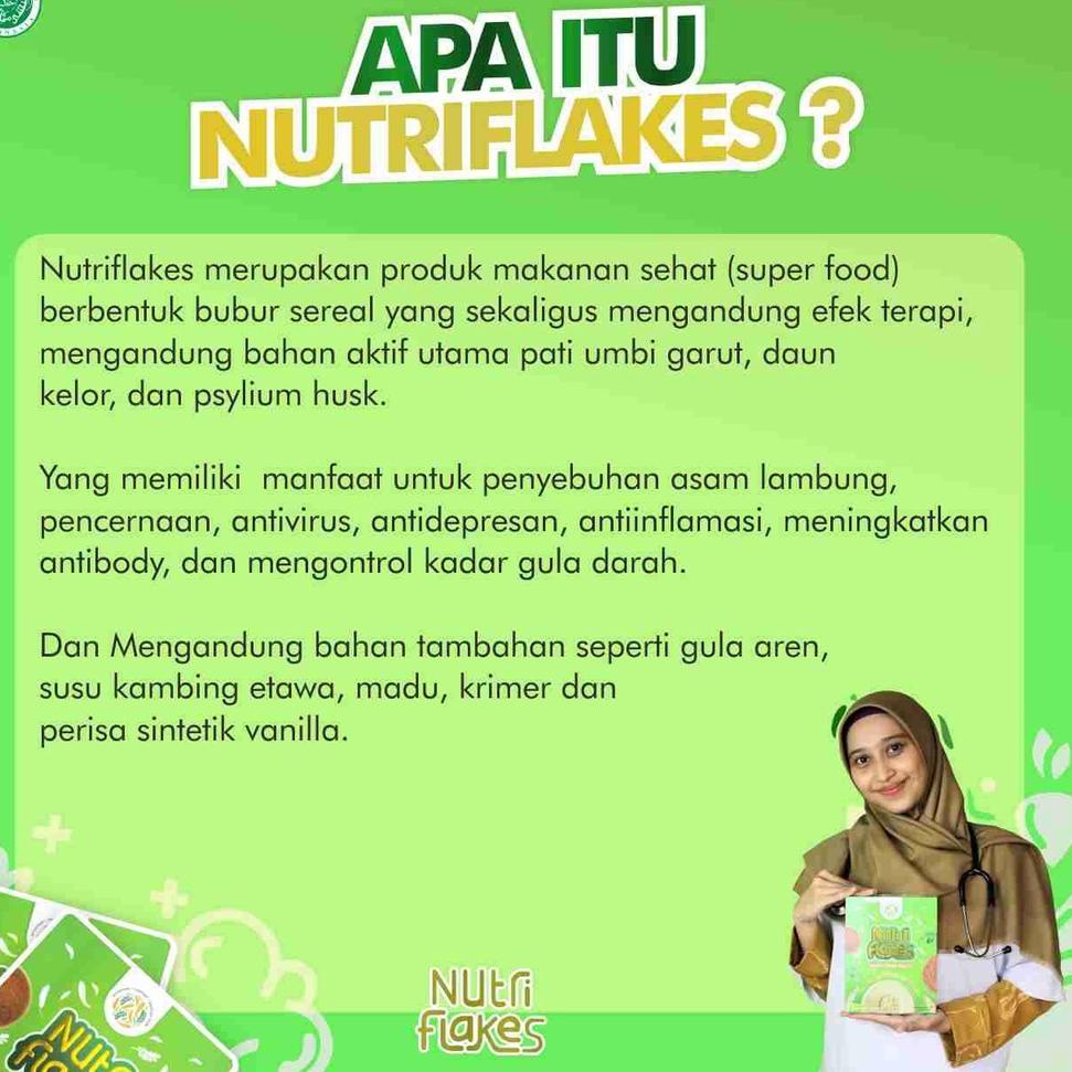 

(G-UXO ☛) NUTRIFLAKES SEREAL UMBI GARUT MINUMAN SERBUK UMBI GARUT - SEREAL SEHAT ATASI ASAM LAMBUNG, MAAG, GEERD - BPOM ORIGINAL 100% - ALAMI - SOLUSI DIET SEHAT PENGGANTI NASI (1 BOX)||super keren