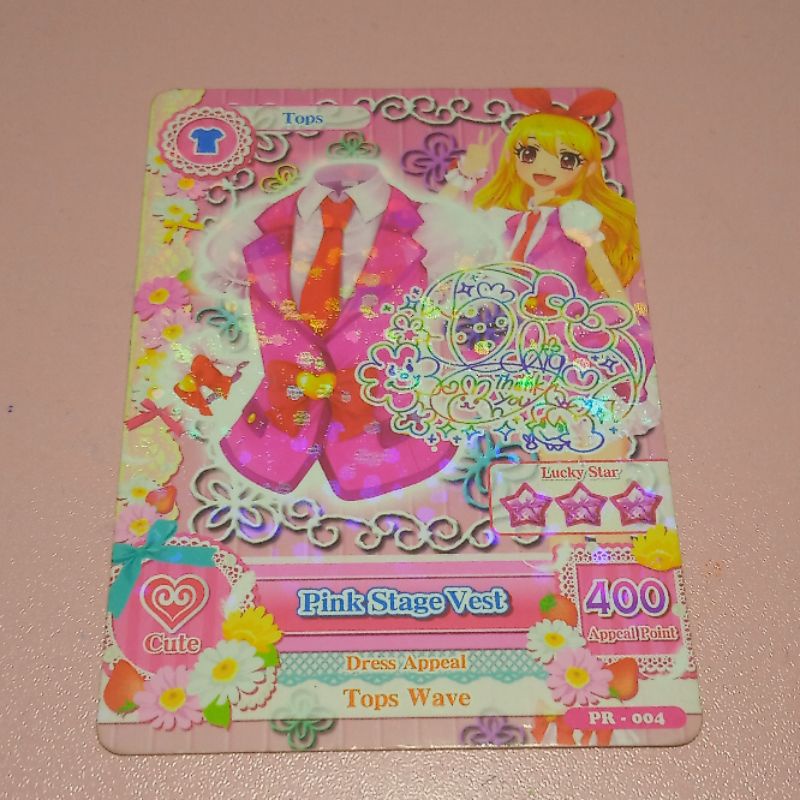aikatsu card original tops tanda tangan ichigo