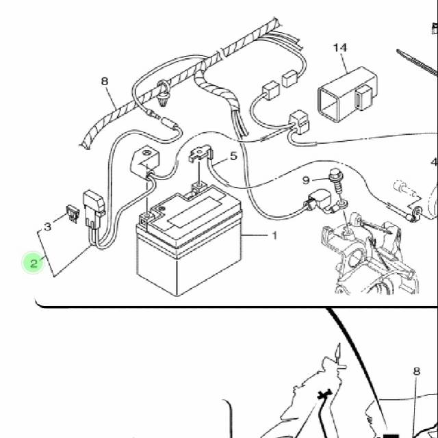 KABEL RUMAH SEKRING SIKRING KABEL PLUS POSITIF AKI XRIDE X RIDE 115 LAMA ORI YGP 2BU-H2115-00