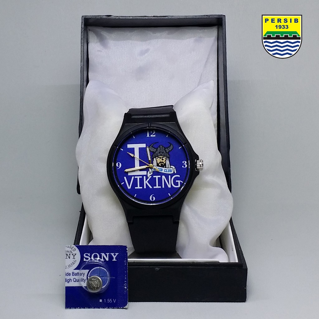 JAM TANGAN PERSIB I  VIKING ANTI AIR (+BOX JAM BB &amp; +BATREI CADANGAN)