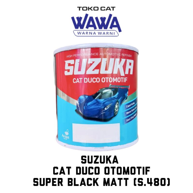 cat duco Suzuka Super Black Matt S480M hitam dop cepet kering kilap 200gr