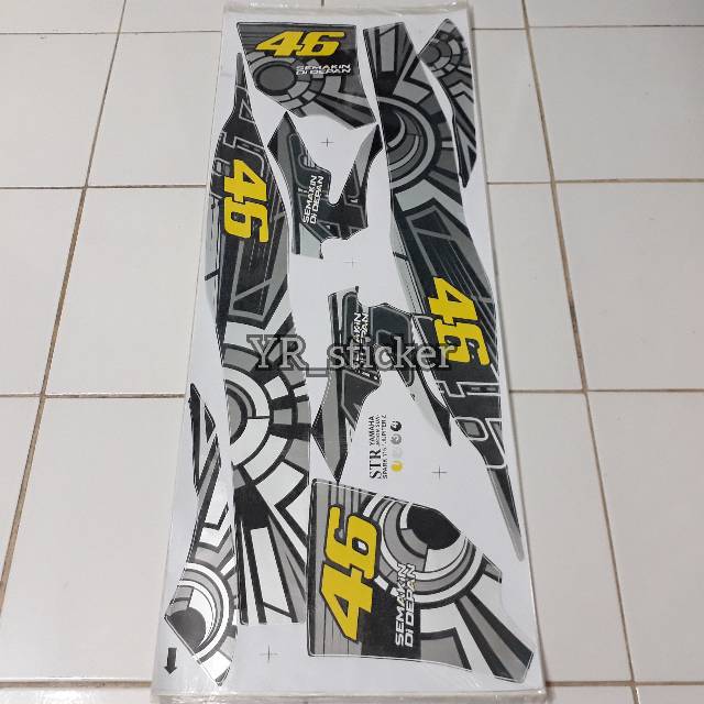 Striping sticker lis variasi yamaha Jupiter Z lama 2003-2009 burhan 46 ROSSI (sudah di cutt)