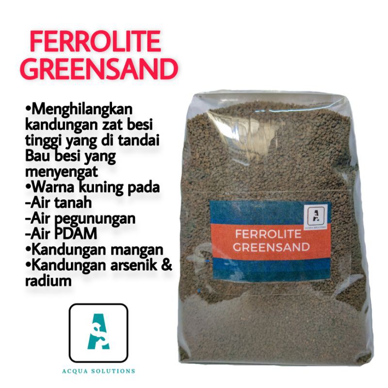 FERROLITE GREENSAND 1KG MEDIA FILTER SARINGAN PENJERNIH AIR SUMUR KRAN AQUARIUM  DAN KOLAM