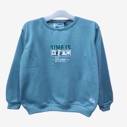 VIVER CONCEPT Sweater Crewneck Pria Distro Original Premium warna mint Gambar money talk