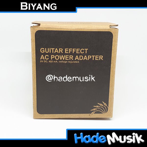 Adaptor Biyang 9V 400maH, Daisy Chain untuk 5 Efek Gitar